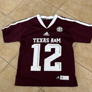 Adidas Maroon Texas A&M Jersey with White Details
